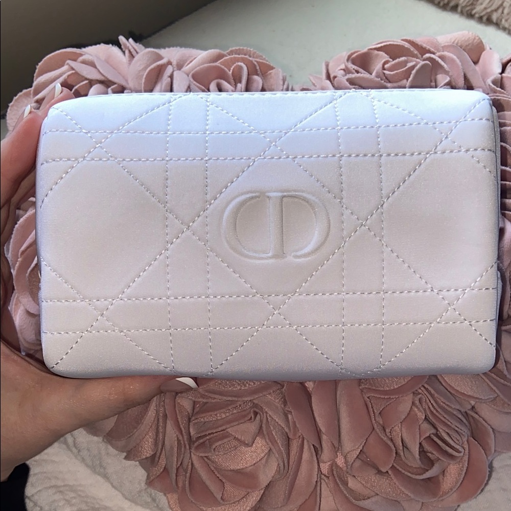 Dior White Quilted Clutch